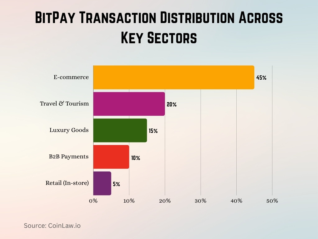 BitPay Transaction Distribution Across Key Sectors