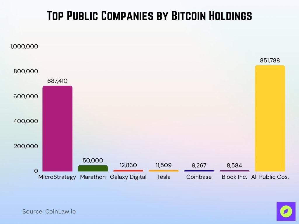Top Public Companies By Bitcoin Holdings