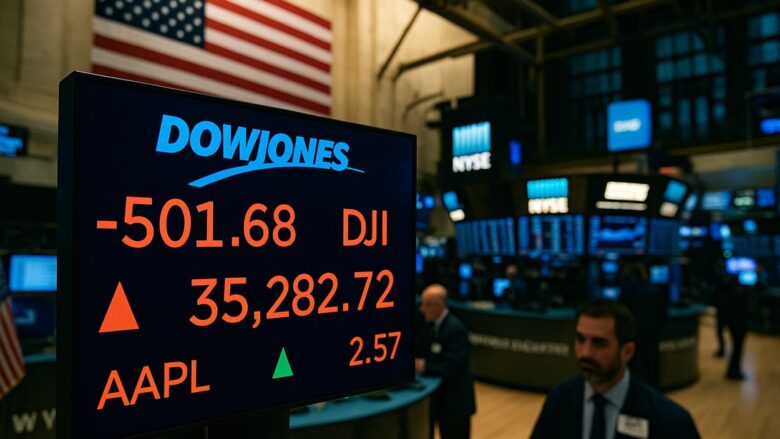 Dow Jones Falls 500 Points as Tech Stocks Sway Amid Trump’s Tariff threats