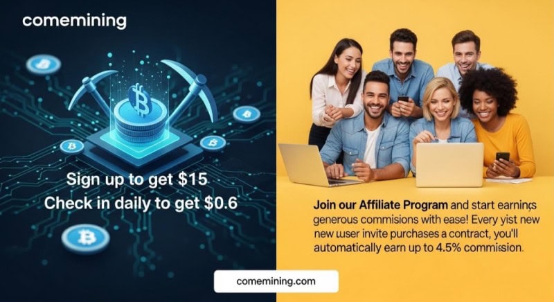 Come Mining Sign Up Bonus
