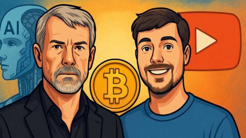 Michael Saylor Tells MrBeast to Buy Bitcoin as AI Threatens YouTube