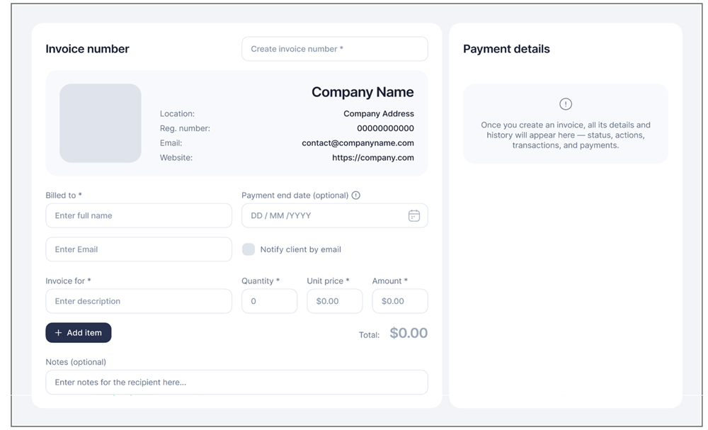 Example Of A Crypto Invoice