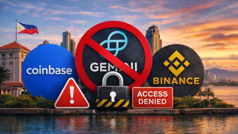 Philippines Blocks Coinbase and Gemini in Major Crypto Crackdown