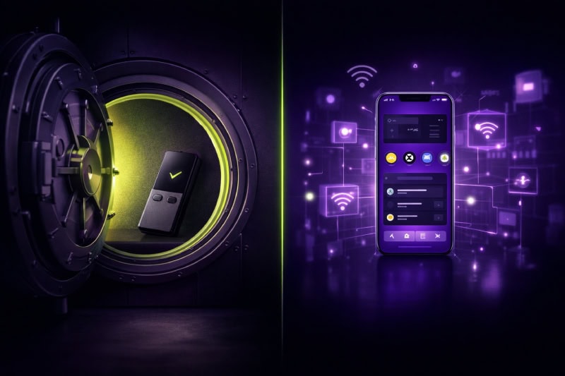 Cold wallet vs hot wallet comparison