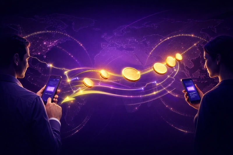 Cross-border stablecoin remittance journey