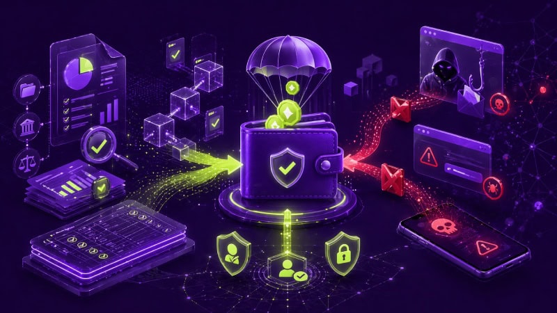 Cybersecurity and crypto compliance illustration
