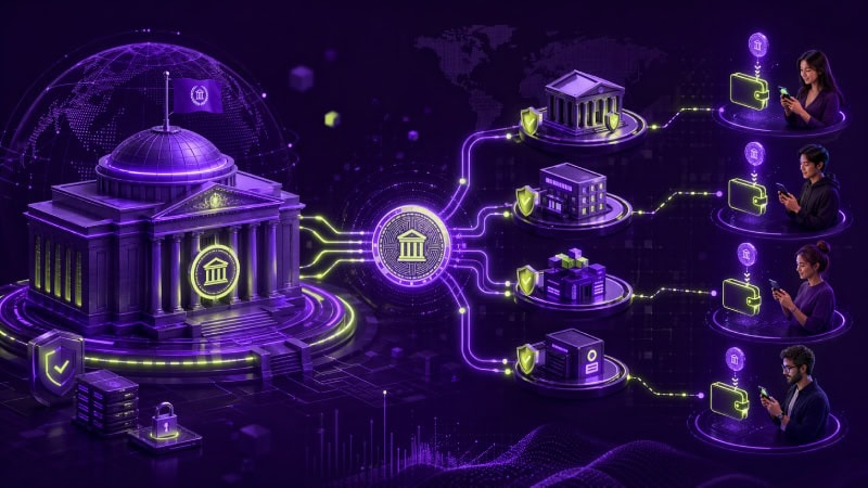 Digital currency network flow in action