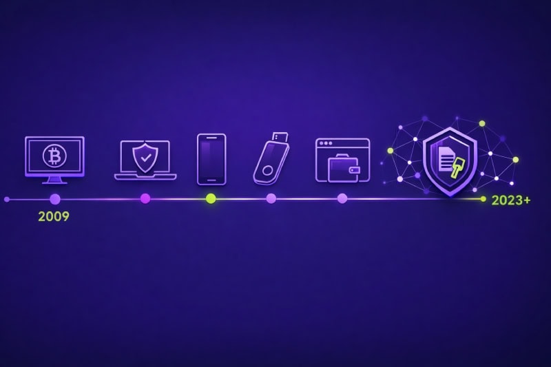 Evolution of cryptocurrency wallets over time