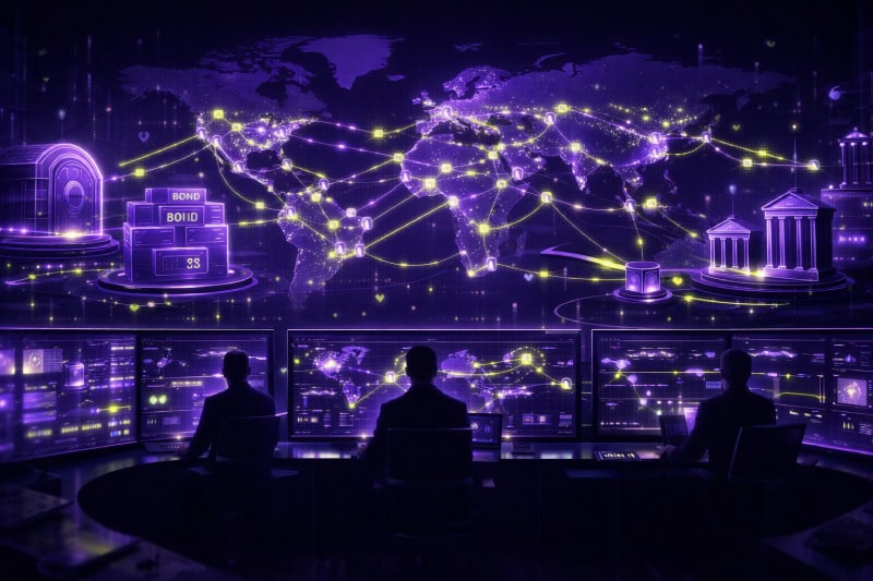 Global financial control center in action