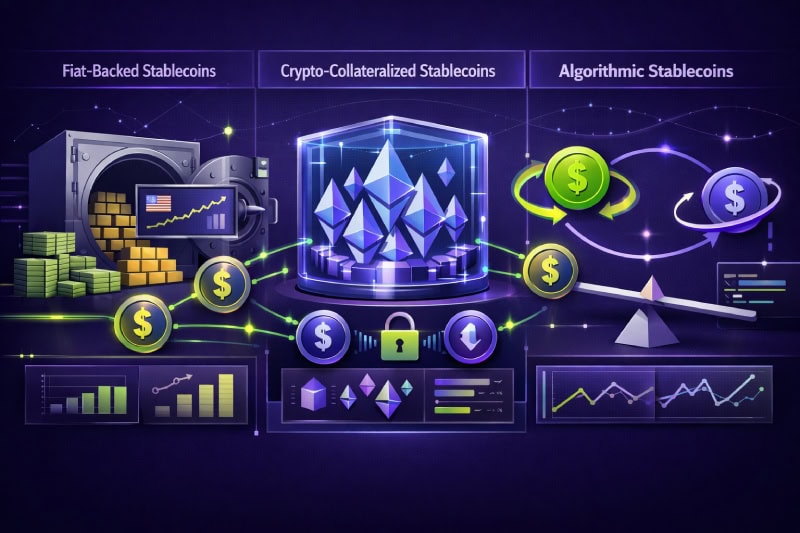 Types of stablecoins comparison