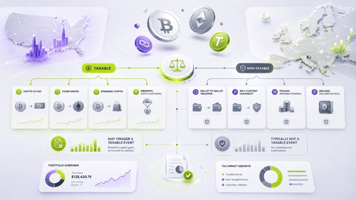 Crypto Tax Decision Flow Infographic