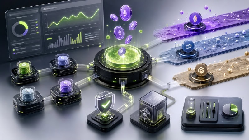 Futuristic Blockchain Network Hub Design