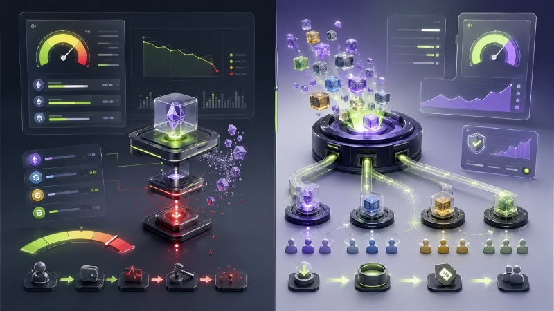 Futuristic Crypto System Comparison Dashboard