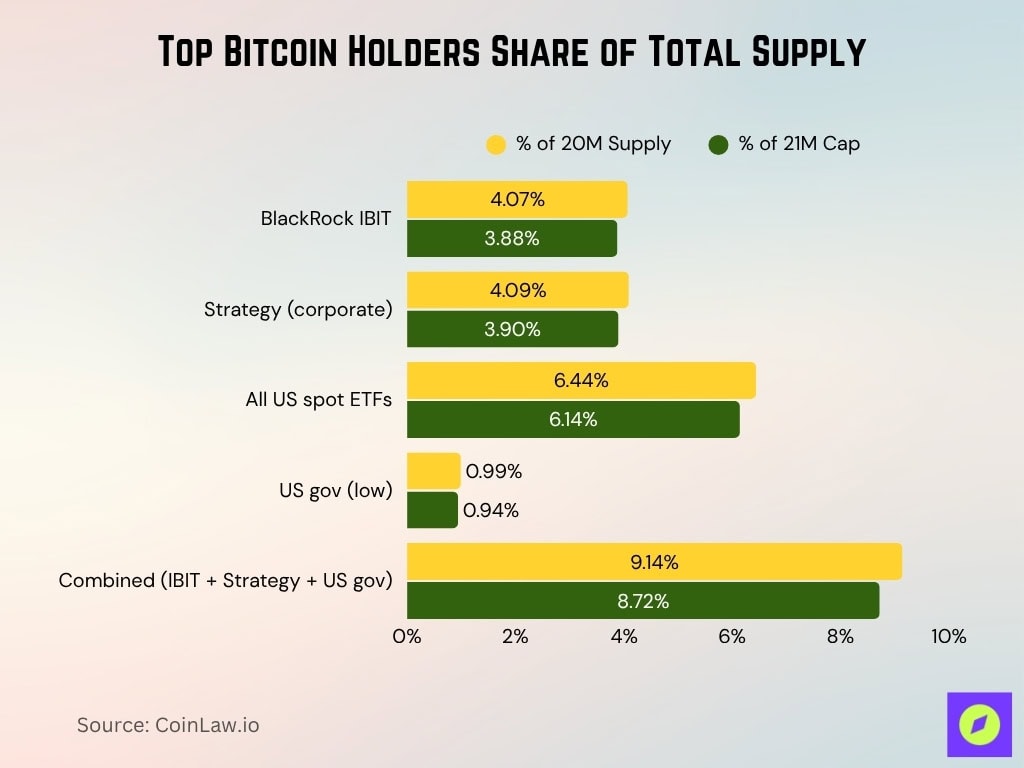 Top Bitcoin Holders Share Of Total Supply